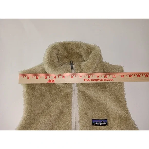 Patagonia Los Gatos Zip Up Vest Women's Small Sherpa Fleece Tan - Picture 6 of 11
